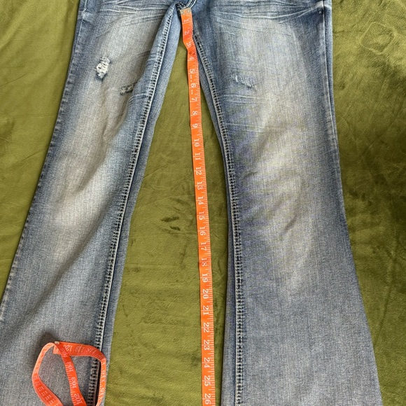 Amethyst Flare Blue Denim Jeans Size 11, Juniors, Medium/Dark wash, gentle used - Picture 3 of 10